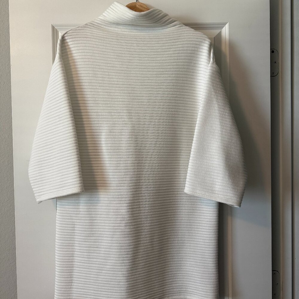 ZARA White High Neck Blouse